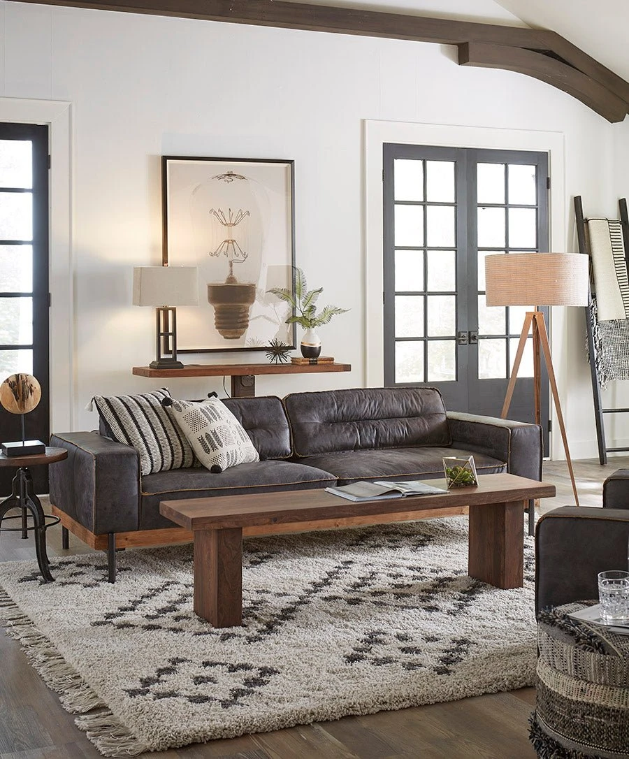 Chiavari Distressed Antique Ebony Leather Sofa 8 Chiavari Distressed Antique Ebony Leather Sofa - Image 6