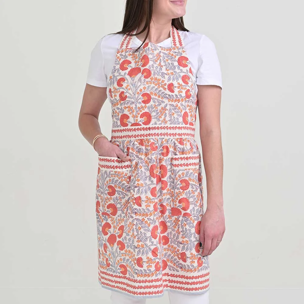 Cactus Flower Ivory Apron 3 Cactus Flower Ivory Apron