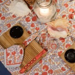 Cactus Flower Ivory Tablecloth 8 Cactus Flower Ivory Tablecloth -Household Items Series cactus flower ivory napkin tablecloth life wrapped
