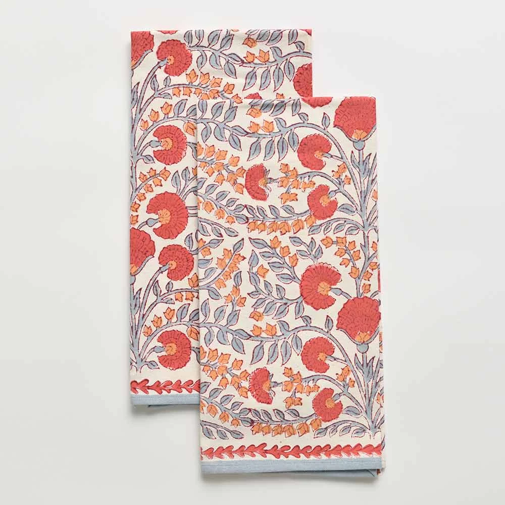 Cactus Flower Ivory Tea Towels 3 Cactus Flower Ivory Tea Towels