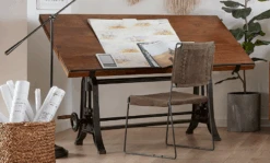 Melbourne Industrial Modern Suede Dining Chair, Set Of 2 -Household Items Series desk2