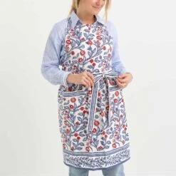 Emma Red & Blue Apron