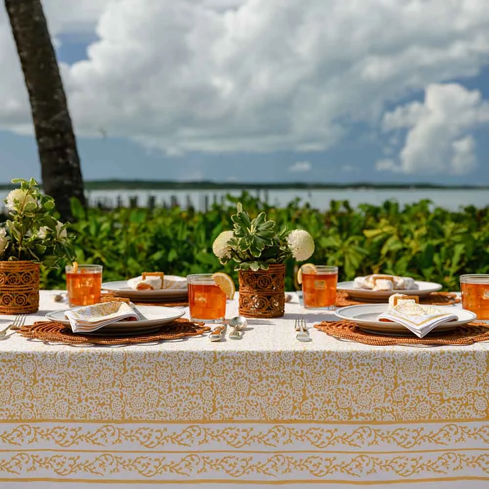 Tapestry Marigold Tablecloth 4 Tapestry Marigold Tablecloth - Image 2