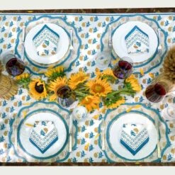 Gaya Teal & Marigold Tablecloth -Household Items Series gaya teal and marigold 7 597075