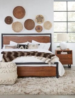 Glenwood Industrial Modern Live Edge Bed - Walnut Finish 19 Glenwood Industrial Modern Live Edge Bed - Walnut Finish -Household Items Series glenwoodbed