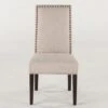 Jona Studded Parson's Dining Chair, Set Of 2 -Household Items Series jona dchair beige1