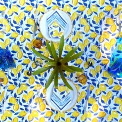 Mod Lemon Napkin | Set Of 4 8 Mod Lemon Napkin | Set Of 4 -Household Items Series mod lemon overhead square