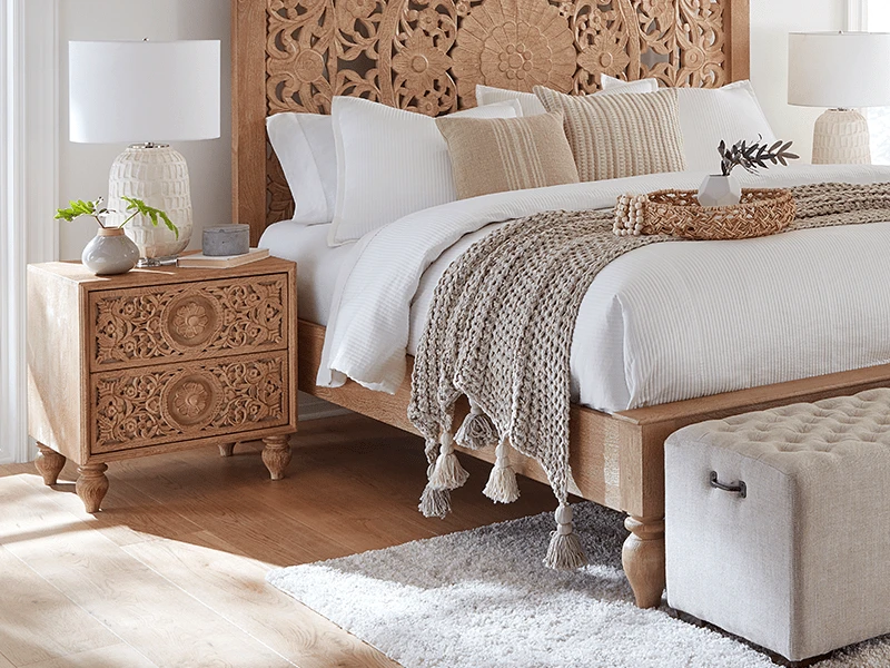 Haveli Traditional Handcarved Nightstand 15 Haveli Traditional Handcarved Nightstand - Image 13