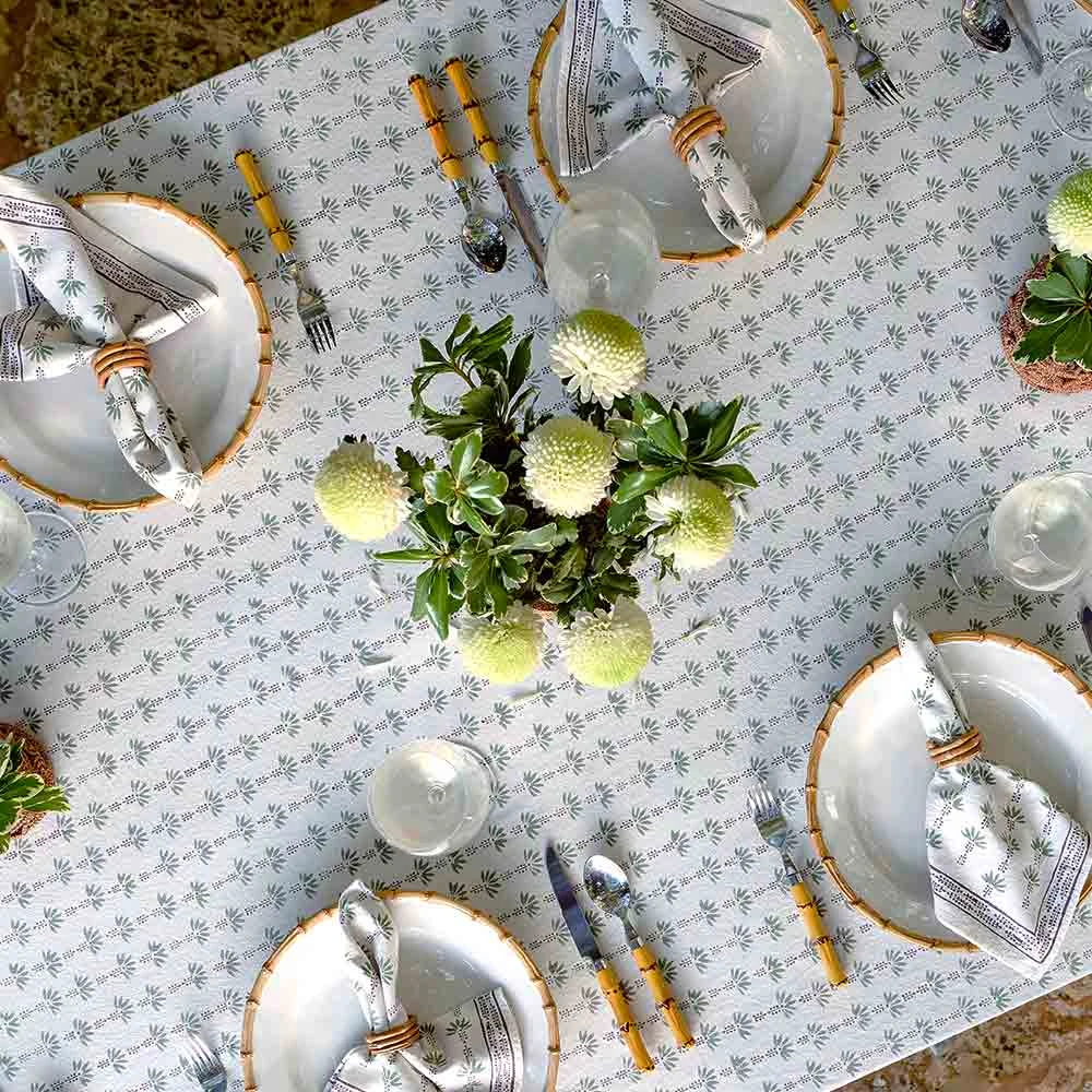 Palm Tree Dot Brown Tablecloth 6 Palm Tree Dot Brown Tablecloth - Image 4