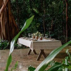Palm Tree Dot Brown Tablecloth 11 Palm Tree Dot Brown Tablecloth -Household Items Series palm tree dot brown tablecloth life