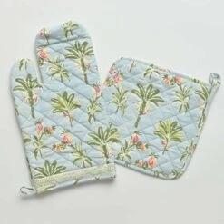 Palms & Pineapples Oven Mitt Set