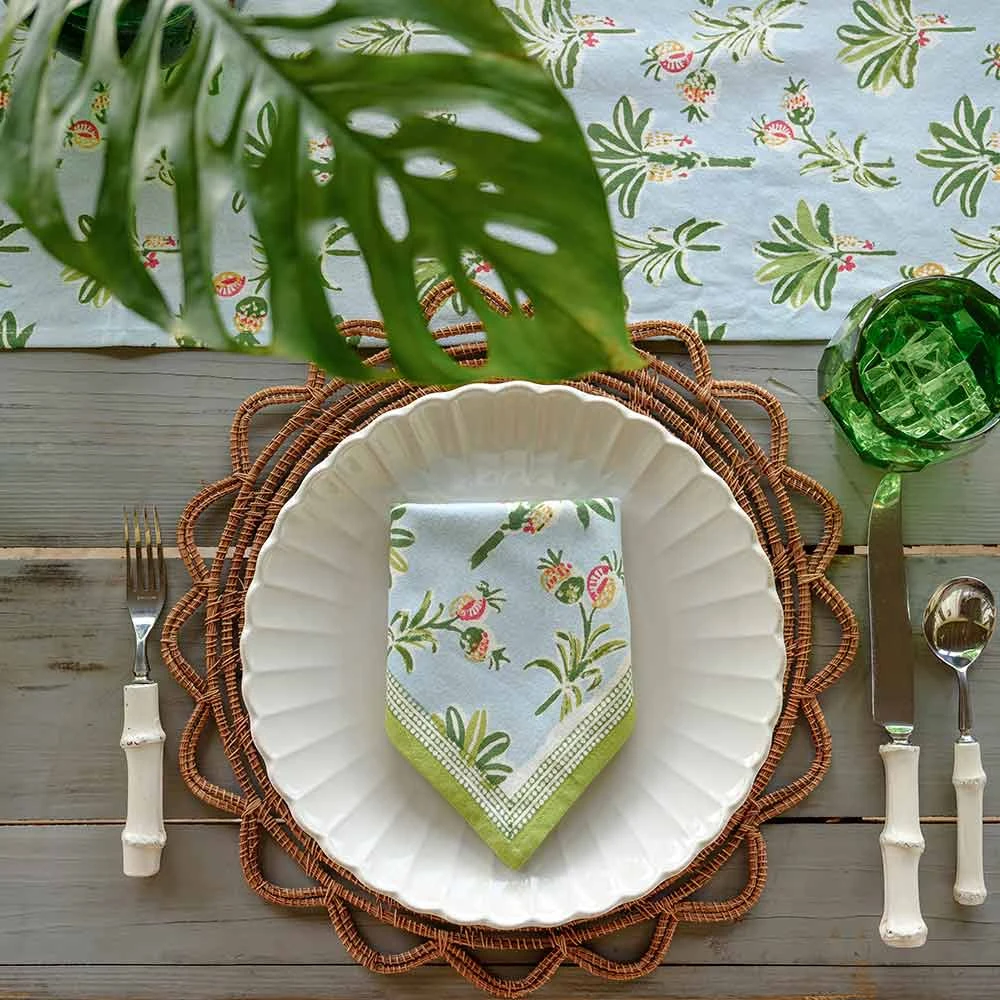 Palms & Pineapples Napkin | Set Of 4 6 Palms & Pineapples Napkin | Set Of 4 - Image 4