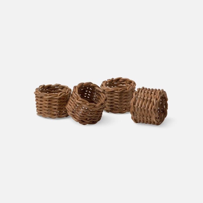 Wicker Napkins Rings (Set Of 4) 4 Wicker Napkins Rings (Set Of 4) - Image 2