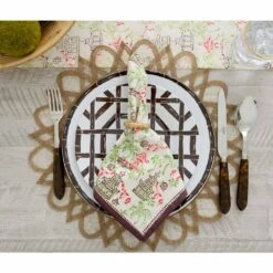 Brown Starburst Placemat | Set Of 4 -Household Items Series rice paper brown 365403