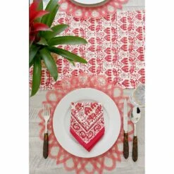 Red Starburst Placemat | Set Of 4 8 Red Starburst Placemat | Set Of 4 -Household Items Series rice paper red 175609